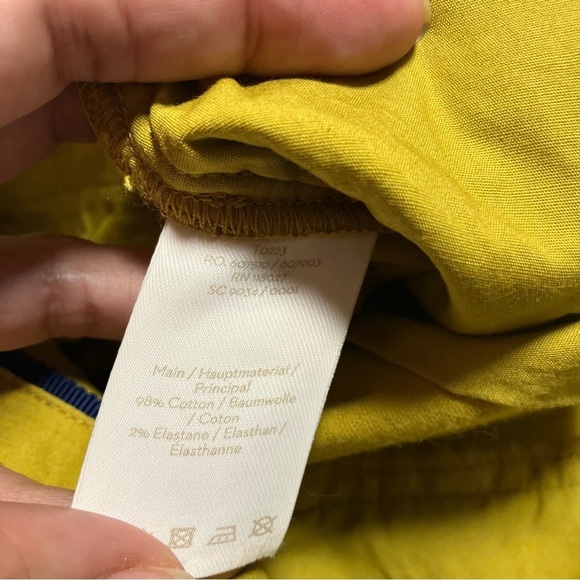 Boden velvet dark yellow mustard pants, Kew style, ankle trousers cottage sz 4 - Picture 8 of 10